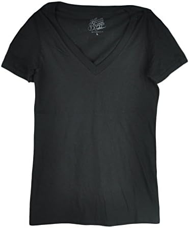 Shannon Briggs Lets Go Champ Boxer Women Ladies Blk Foil Vneck Tshirt Tee Medium