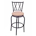 Black Double Crossback Metal Stool - 30"