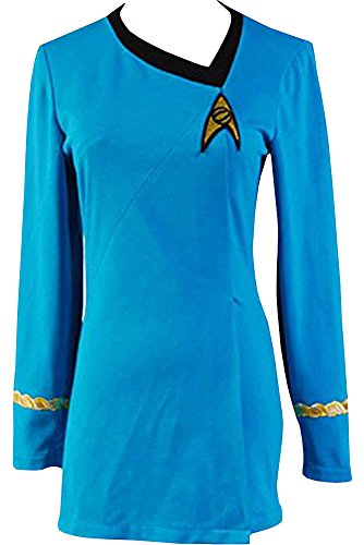 CosplaySky Star Trek Dress Costume The Female Blue Duty Uniform