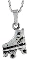 Sterling Silver Roller Skates Charm, 11/16" (18 mm).