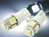 自動車用LEDバルブ白色2ヶ T10 3Chip 5SMD（5連）　ase-02