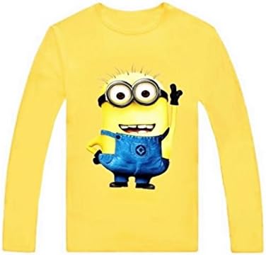 Kids Baby Boys Girls Despicable Me Inspired Long Sleeve Cotton Shirt Top, Minion