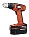 Black & Decker CDC180AK 18-Volt Cordless Drill Kit, Charger & Battery, Includes 30 Accessories