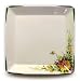 Handmade Square Platter with Flowers From Italy