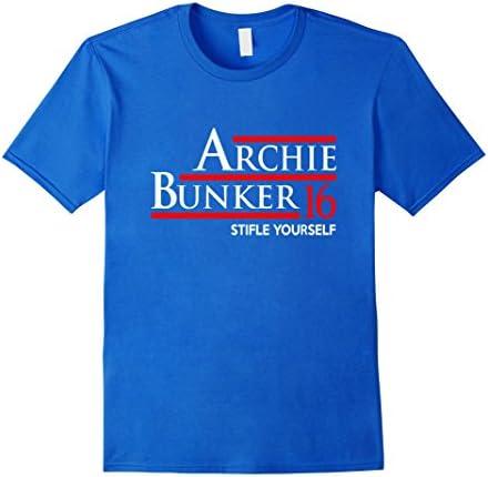 Men's Archie Bunker 2016 - Stifle Yourself T Shirt XL Royal Blue