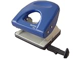 Leitz 5008 office two hole perforator complete with paper measuring guide, 25 sheet capacity, blue, EACH
