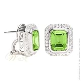 STUDIO 925: *LEHMAN PERIDOT CZ 4.5CT EARRINGS*