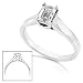 3/4carat Emerald Cut Diamond Solitaire Engagement Ring (HI/SI1) in 14Kt White Gold