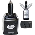 BESTEK 150w power inverter car dc 12v to 110v car adapter usb charger car samsung adapter pda car charger htc adapter car lg charger mp3 car adapter iphone charger car motolora adapter ipad car charger blackberry car adapter laptop charger 1511C
