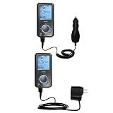 Essential Kit for the Sandisk Sansa e280 - includes Car and Wall Charger with Rapid Charge Technology - Gomadic Brand w/ TipExchange Technology