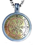 : Japanese WHEEL OF LAW Talisman Amulet Pendant Necklace