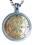 Japanese WHEEL OF LAW Talisman Amulet Pendant Necklace