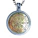 Japanese WHEEL OF LAW Talisman Amulet Pendant Necklace