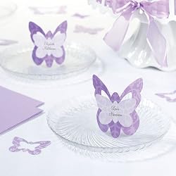Lilac Butterfly Name Cards, Set of 12