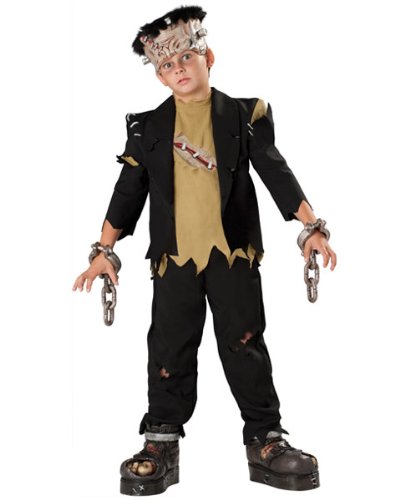 In Character Costumes, LLC Boys 8-20 Monster Jacket and Scar Shirt Set, Black, Large