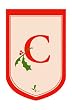 Monogram Holiday Garden Size Flag - C Monogram Holiday Garden Size Flag - C