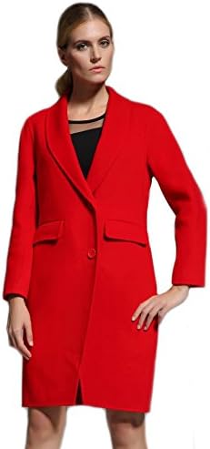 Kokoda Women's Pure Wool Single Breasted Pea Coat XS Red