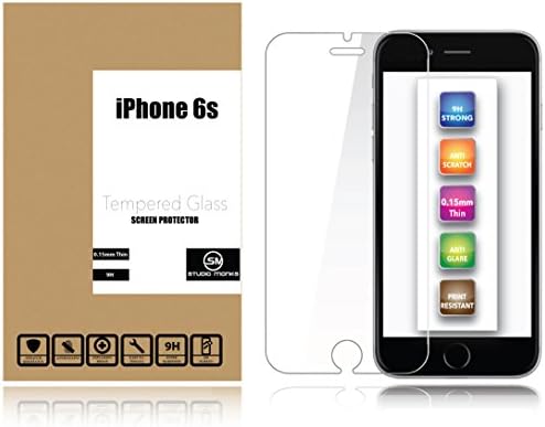 Studio Monks ULTRA THIN Tempered Glass Protector for Apple iPhone 6 / 6s Great Hardness Factor of 9H Better TOUCH SENSITIVITY Easy Install HD Clear Screen [LIFETIME WARRANTY]