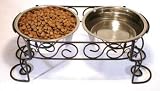 Scroll Work Stainless Steel Double Diner 2 - Quart