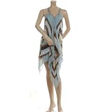 BCBG AQUAMIST SILK BEADED SCARF MINI DRESS NEW 0 at BCBG MAX AZRIA