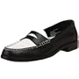 Bass Women's Casell Moccasin,Black/White,6 M US