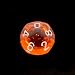 Translucent 10-sided Dice, Orange with white