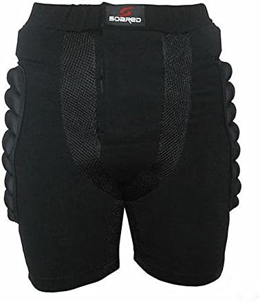 Adults and Childerens 3D Padded Short Protective Skiing Drop Resistance Roller Compression Shorts Pants SRD-001 Black S