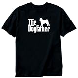 T-Shirt Black  The Dogfather Chinese Shar Pei  Dog