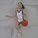 Girl Dribbling Basketball Ornament