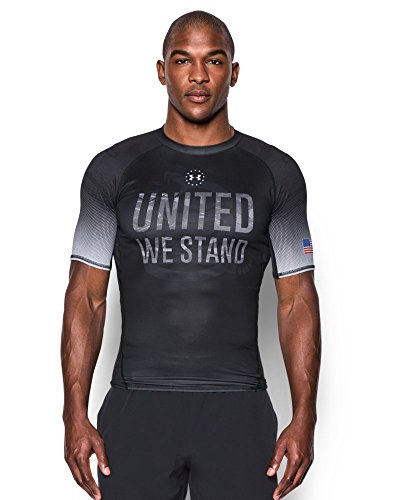 Under Armour Men's UA Freedom HeatGear Armour Compression Shirt Large Black