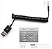 HENGSHENG® 3Ft 3.5mm 4 Pole Audio Male to USB 2.0 A Male Converter Coiled Spiral