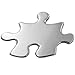 PinMart Shiny Silver Autism Puzzle Piece 7/8