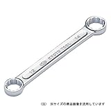 ストレートショートメガネレンチ 22.0×24.0mm M100-22×24/両口レンチ/めがねレンチ【KTC】