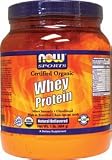 Now Foods Whey Protein, Certified Organic, Natural Unflavored, 1 Lb (454 G)