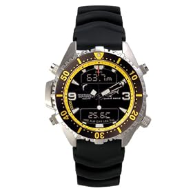 CHRIS BENZ Depthmeter Digital 200m Yellowblack KB - Diving Watch by Chris Benz