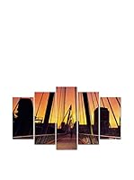 Wall Decor Fotocuadro 5 Piezas Pirámide Darktall