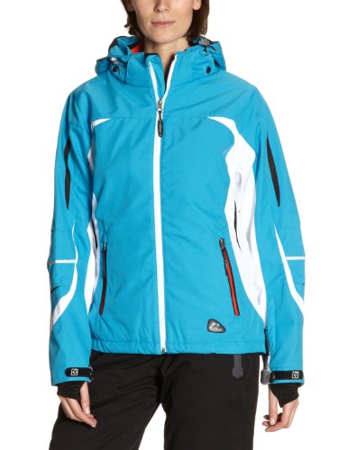 Killtec 19079  Damen Soft Shell Jacke mit abzipbarer Kapuze Malbooma, himmelblau/wei&szlig;/schwarz/orange (808), 40