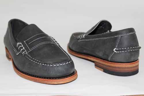 Sebago Classic Grey Penny Loafers Moccasin Shoes 10