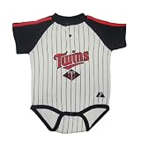 MLB Minnesota Twins Baby / Infant One-Piece Bodysuit / Romper / Onesie - Beige & Blue (Size: 24)