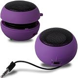 CNL PURPLE ROUND TWIST OUT BASS BOOSTER PORTABLE SPEAKER FOR THE SONY PS VITA PLAYSTATION CONSOLE