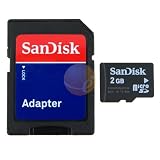 SanDisk Micro SD Memory Card w/ SD Adapter, 2GB