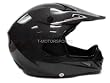 TMS Adult BLACK CARBON FIBER MOTOCROSS HELMET MX DIRT BIKE (Large)