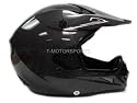 TMS Adult BLACK CARBON FIBER MOTOCROSS HELMET MX DIRT BIKE (Large)