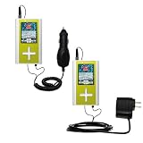 Essential Kit for the Toshiba Gigabeat F10 MEGF10 - includes Car and Wall Charger with Rapid Charge Technology - Gomadic Brand w/ TipExchange Technology
