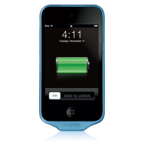 Mophie Juice Pack Air Case and 1000 mAh Rechargable Battery for iPod Touch 4th Gen (Blue)