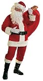 Velour Santa Claus Costume - Size Standard/Large, 40 to 48