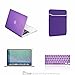 TOP CASE Rubberized Hard Case Compatible with Apple13-Inch MacBook Pro A1425 and A1502 Bundle with Sleeve, Silicone Keyboard Cover, Clear Screen Protector and Mouse Pad - Purple