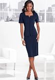 Short Sleeve Skirt Suit