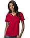 Hanes Women's Relax Fit Jersey V-Neck Tee 5.2 oz (Pack of 1) Size:Large Color:Deep Red