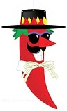 One Hot Chili Pepper Lover Windsock - Flag Hanging Garden Decorative Scuplture Decor 40 Inches